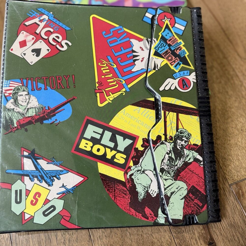 GI Joe Fly Boys Three Ring Binder Trapper Keeper Vintage 12” WWII Rare